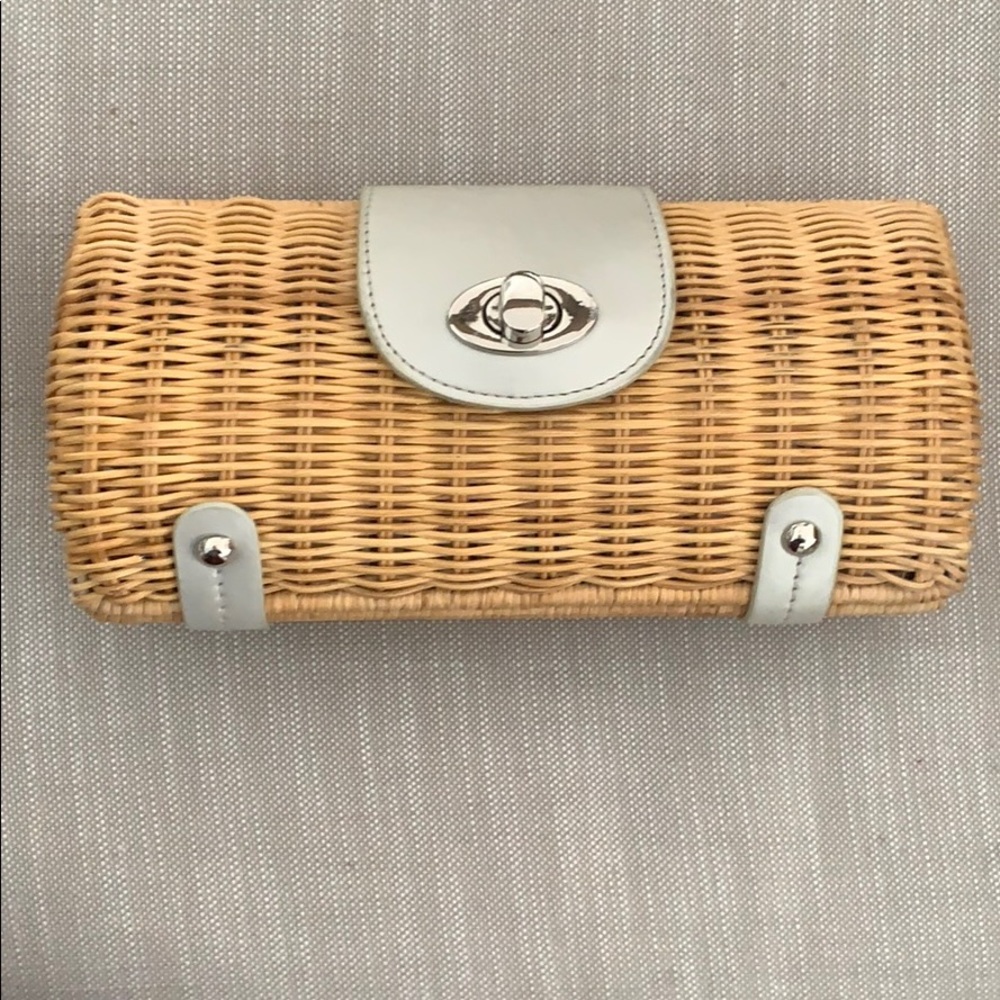 Straw Clutch with Buckle